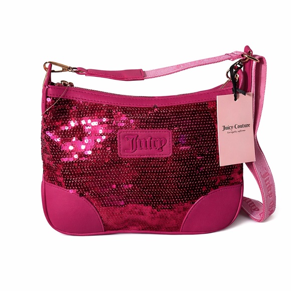 Juicy Couture Handbags - Juicy Couture Pink Sequin Shoulder Bag NWT